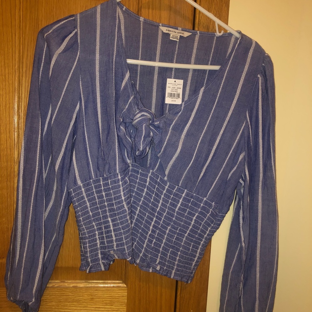 American Eagle striped blouse